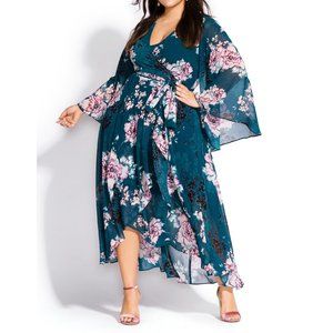 NWT City Chic Jade Blossom Maxi Dress